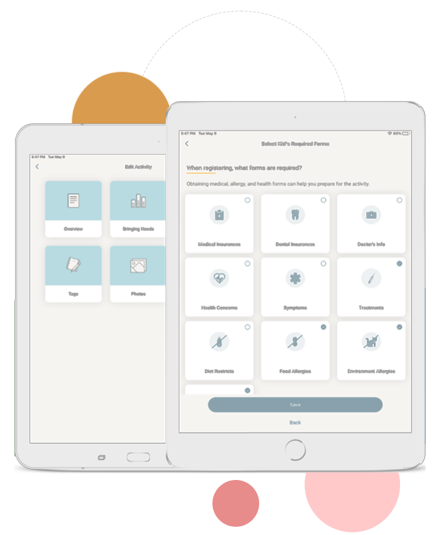 iPad UI for Forms and Prerequisites Setup