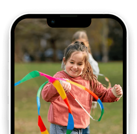 Phone image showing kids enjoying
